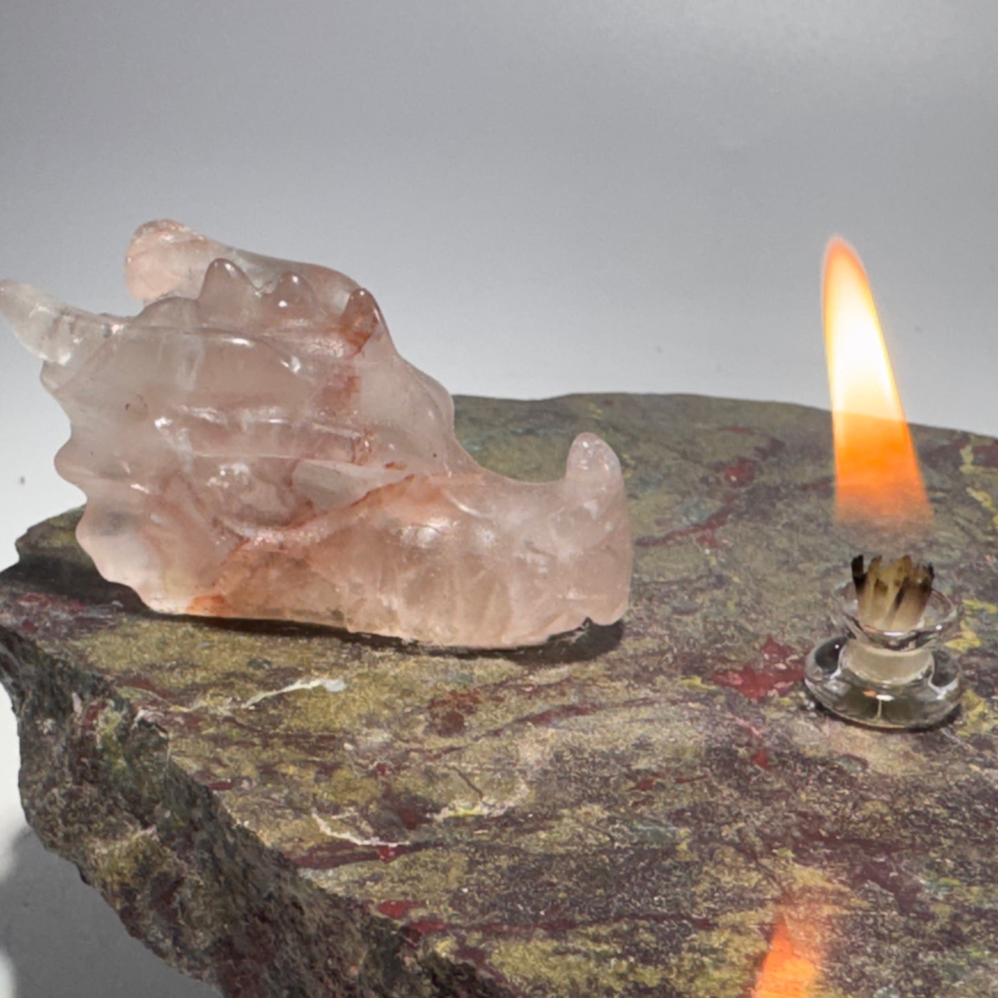Dragon’s Blood Stone Rock Candle