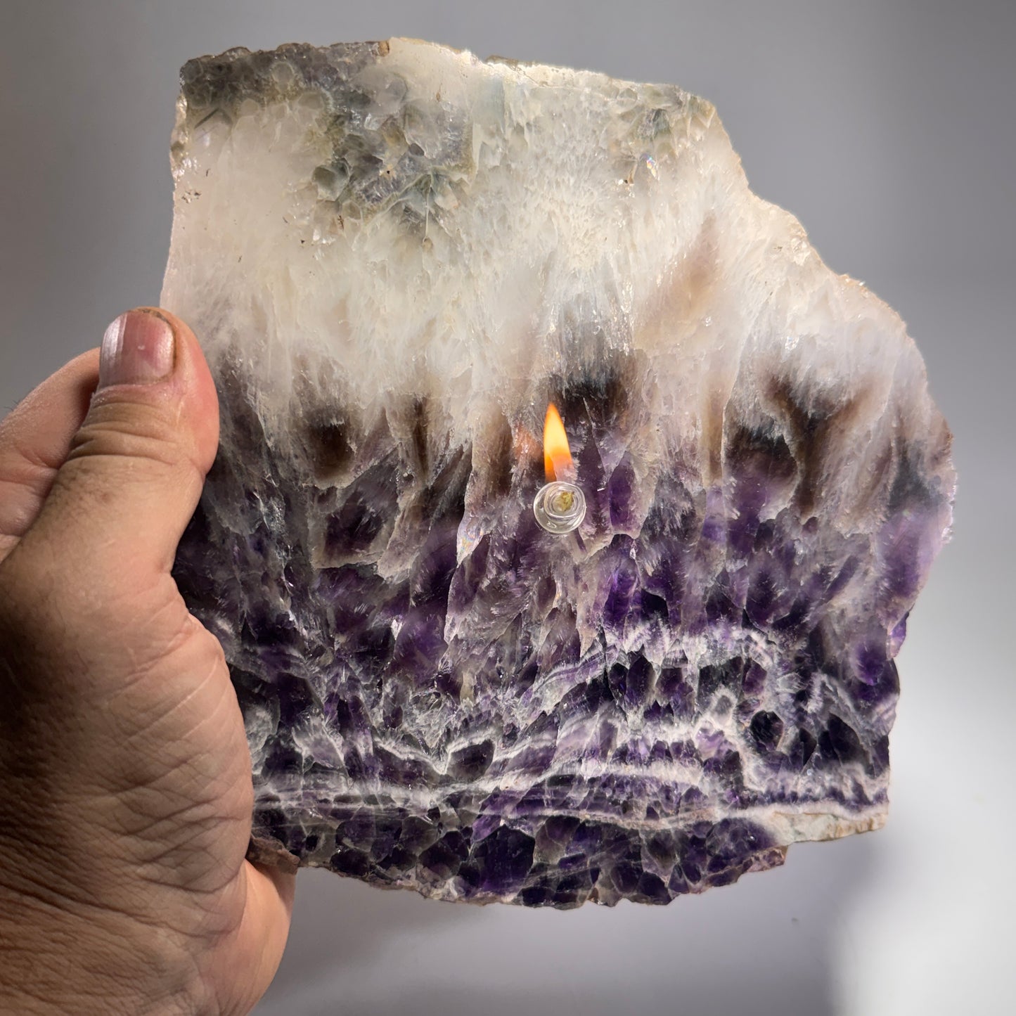 Amethyst Geode Slab Rock Candle