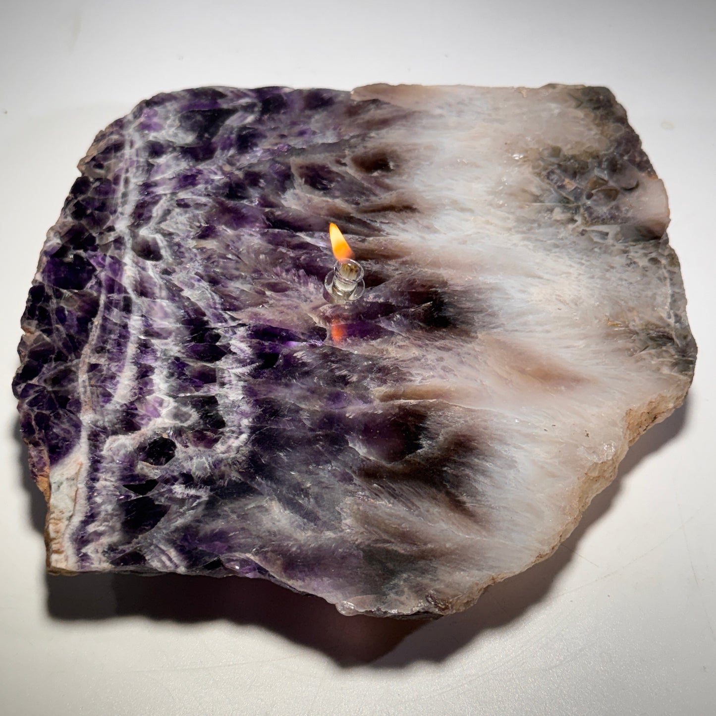 Amethyst Geode Slab Rock Candle