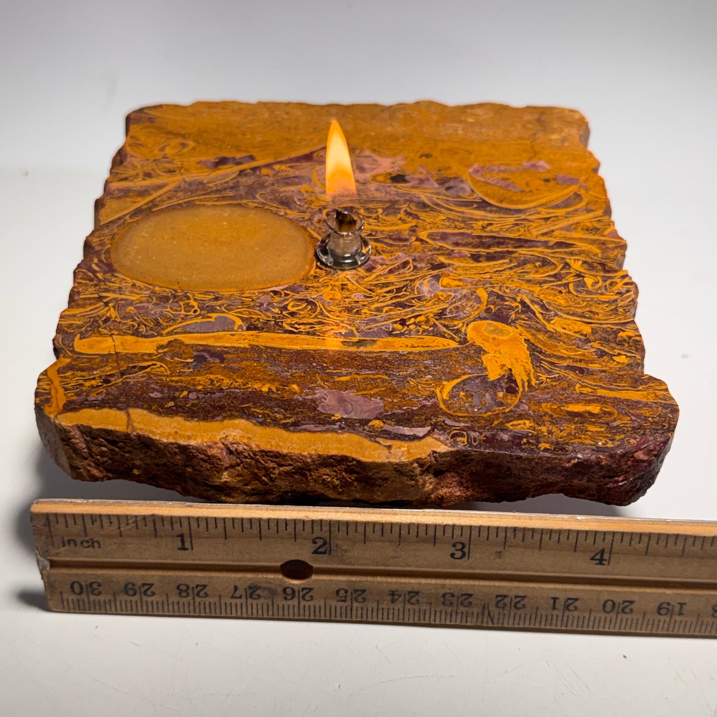 Calligraphy Stone Rock Oil Candle