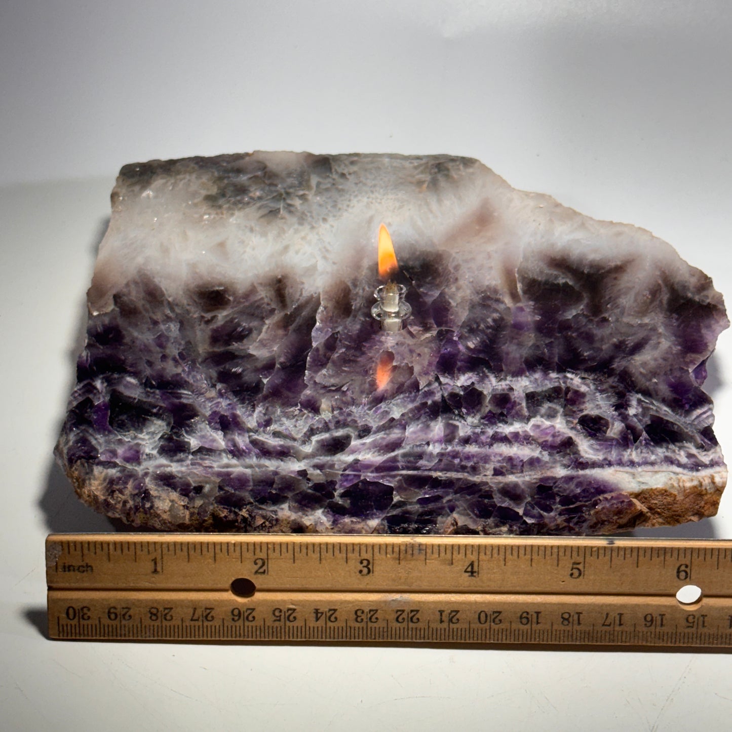 Amethyst Geode Slab Rock Candle