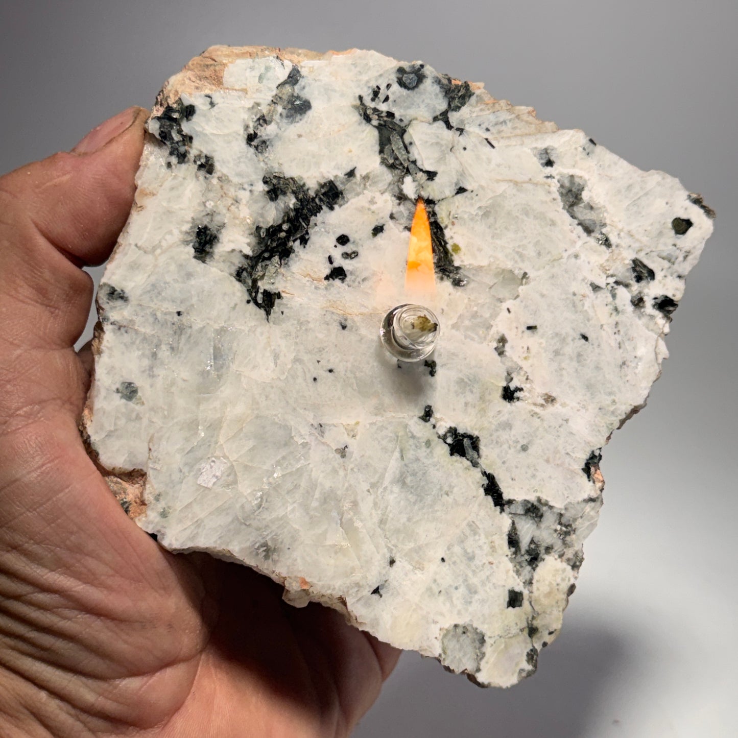 Rainbow Moonstone rock candle