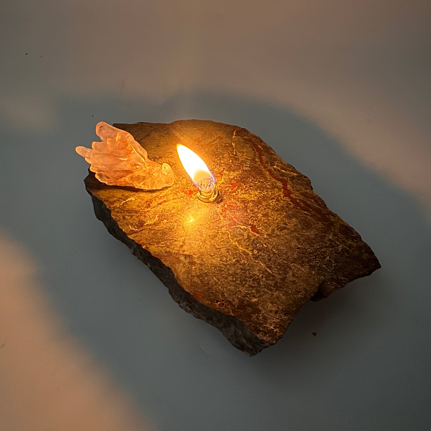 Dragon’s Blood Stone Rock Candle