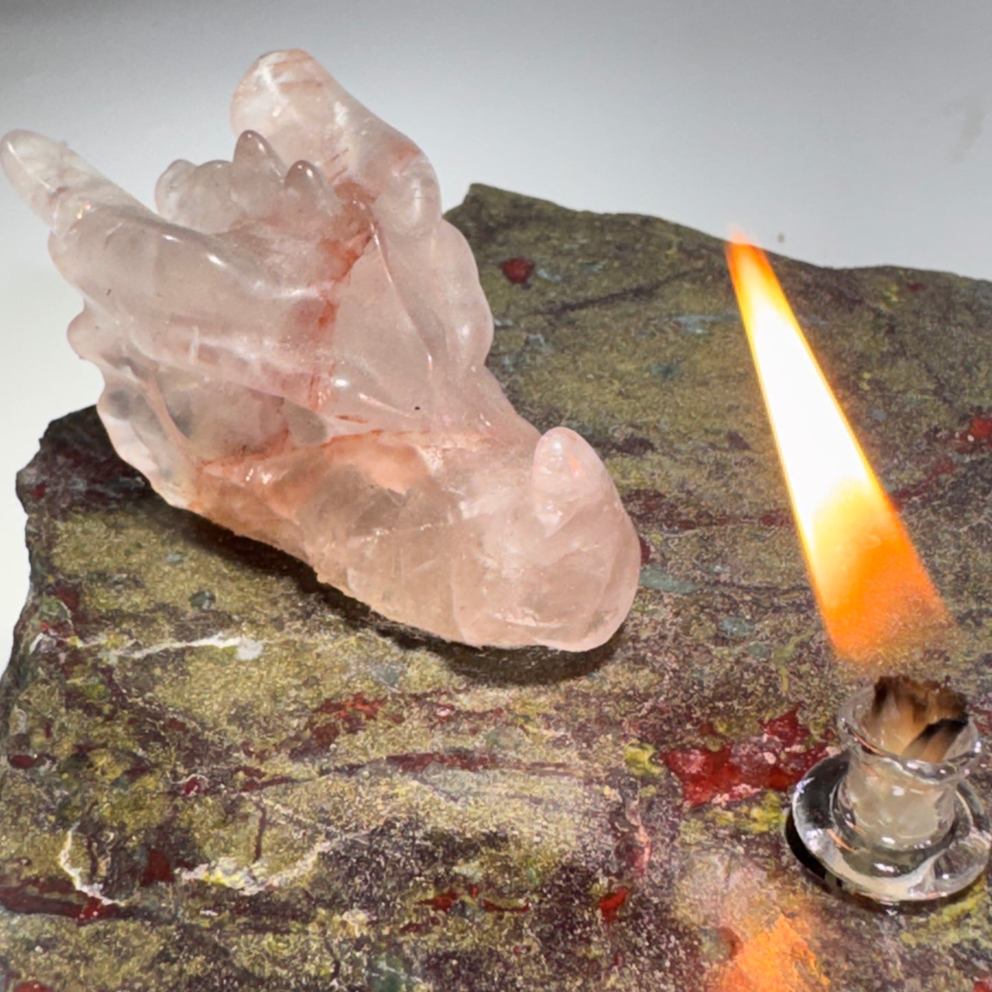Dragon’s Blood Stone Rock Candle