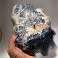 Large Sodalite Rock Candle