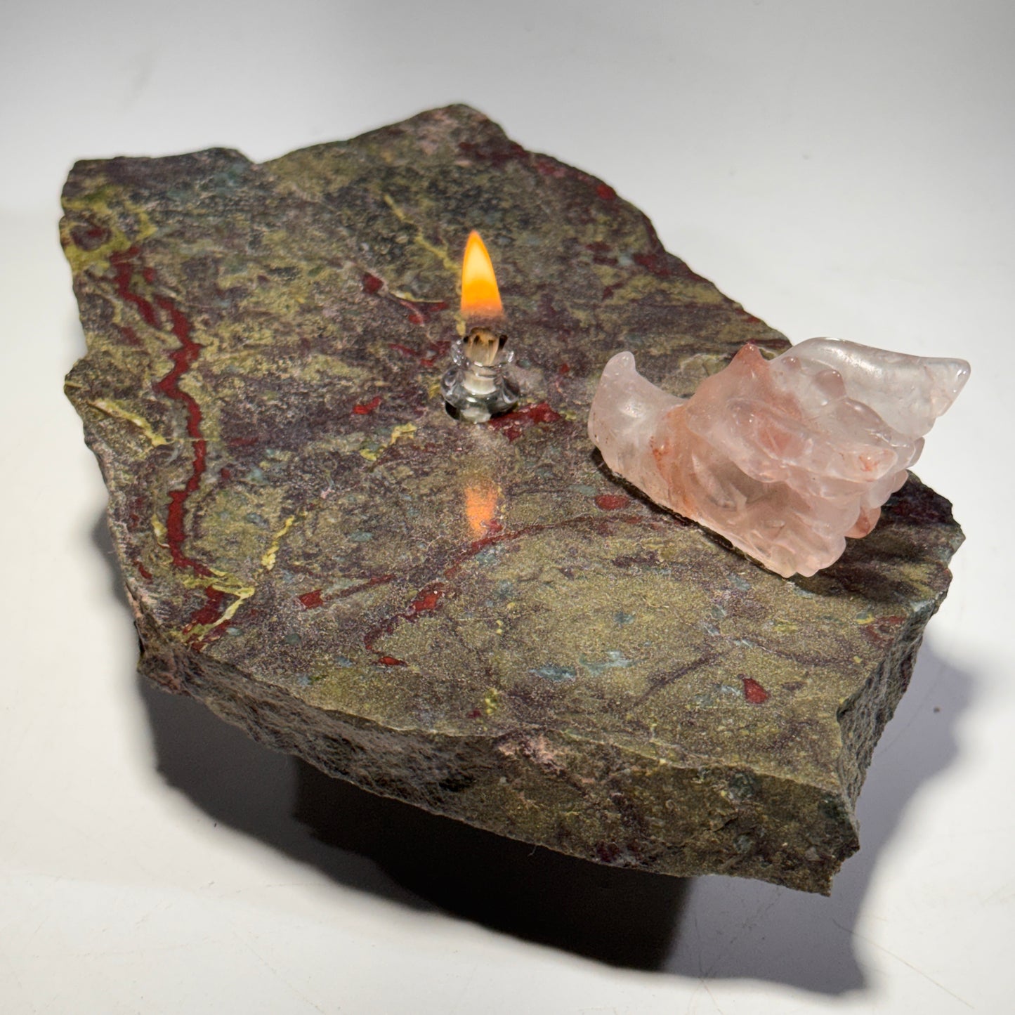 Dragon’s Blood Stone Rock Candle