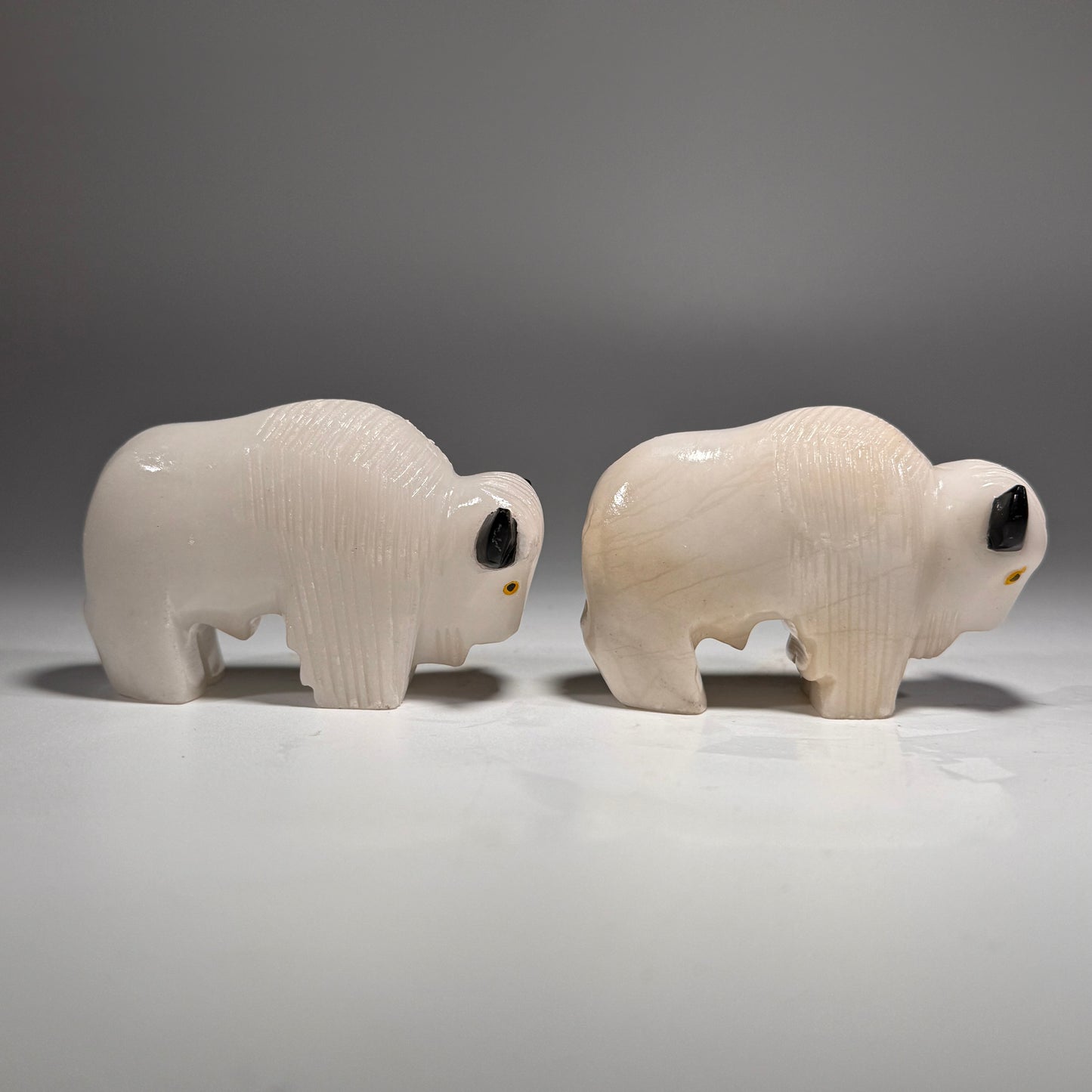 Alabaster Buffalo - 3x2 inches