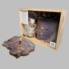 Rock Candle gift box - grape agate