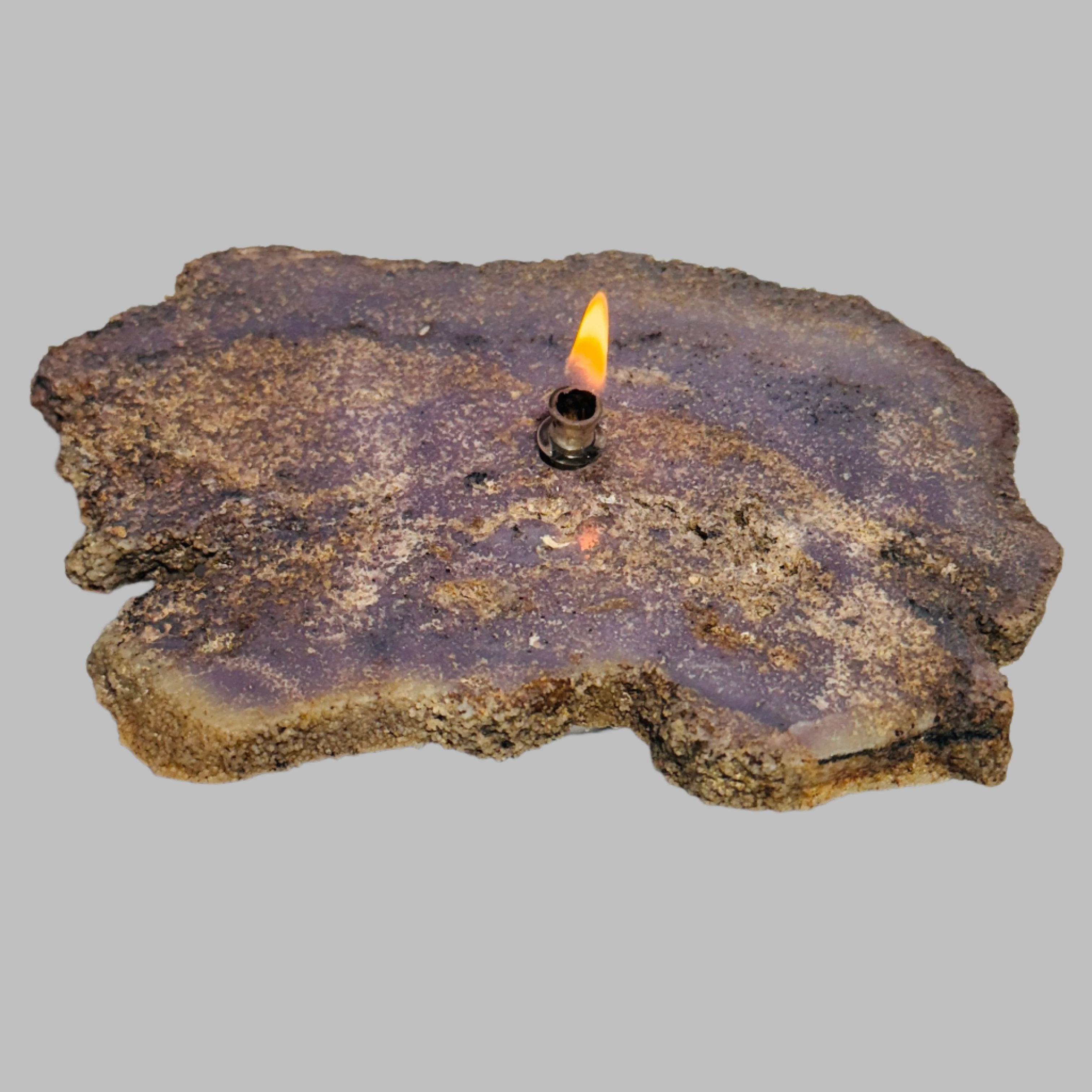 Rock Candle gift box - grape agate