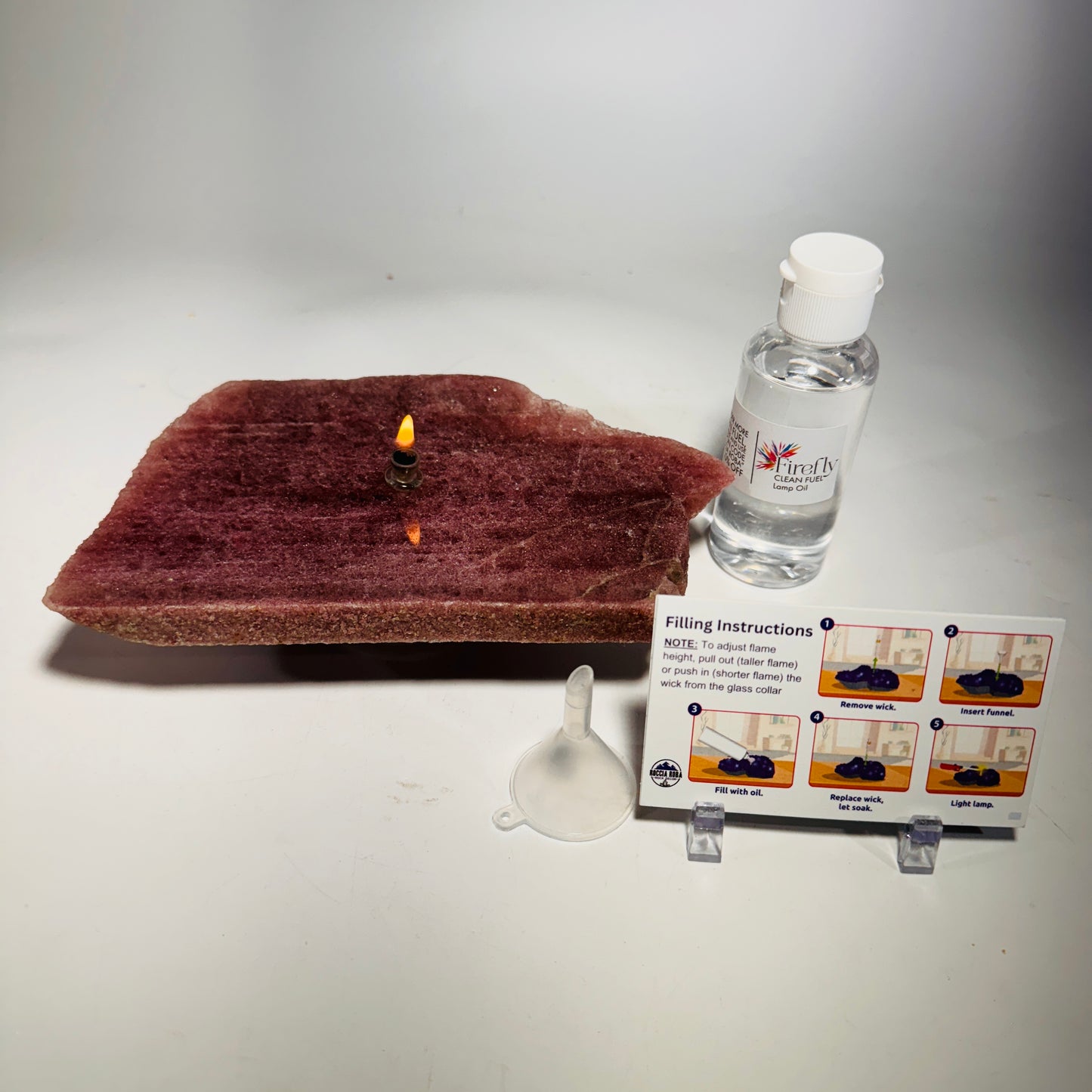 Rock Candle gift box - strawberry quartz
