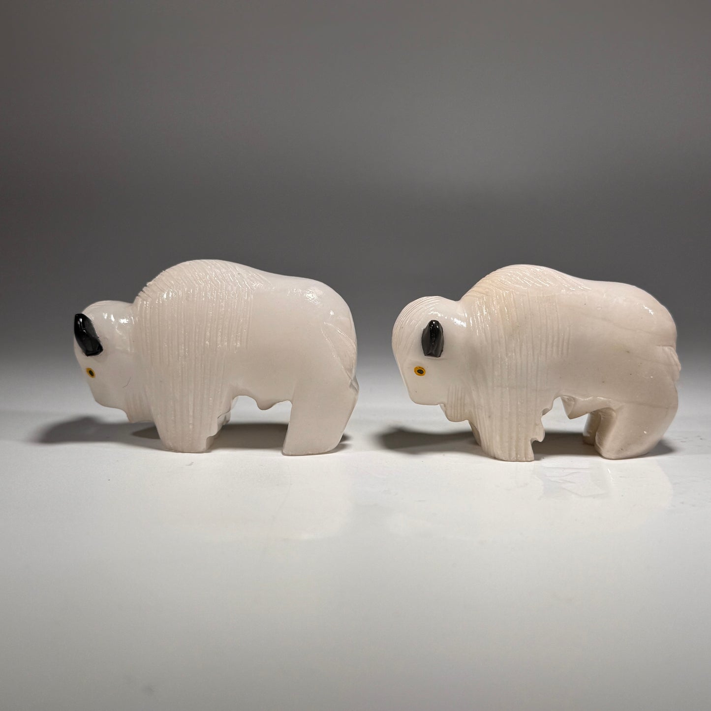 Alabaster Buffalo - 3x2 inches