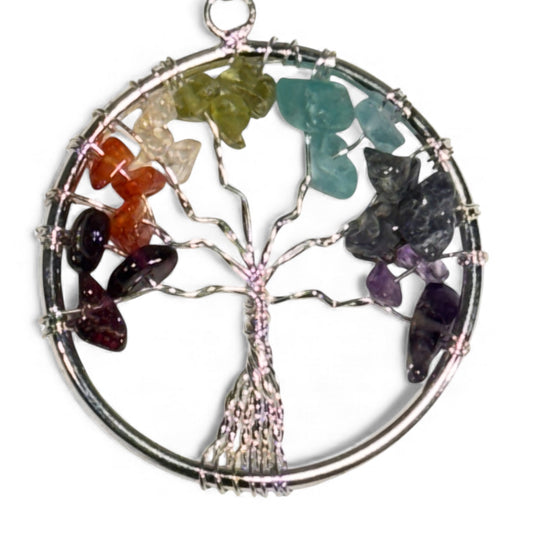 Chakra Tree of Life Pendant with adjustable neck cord