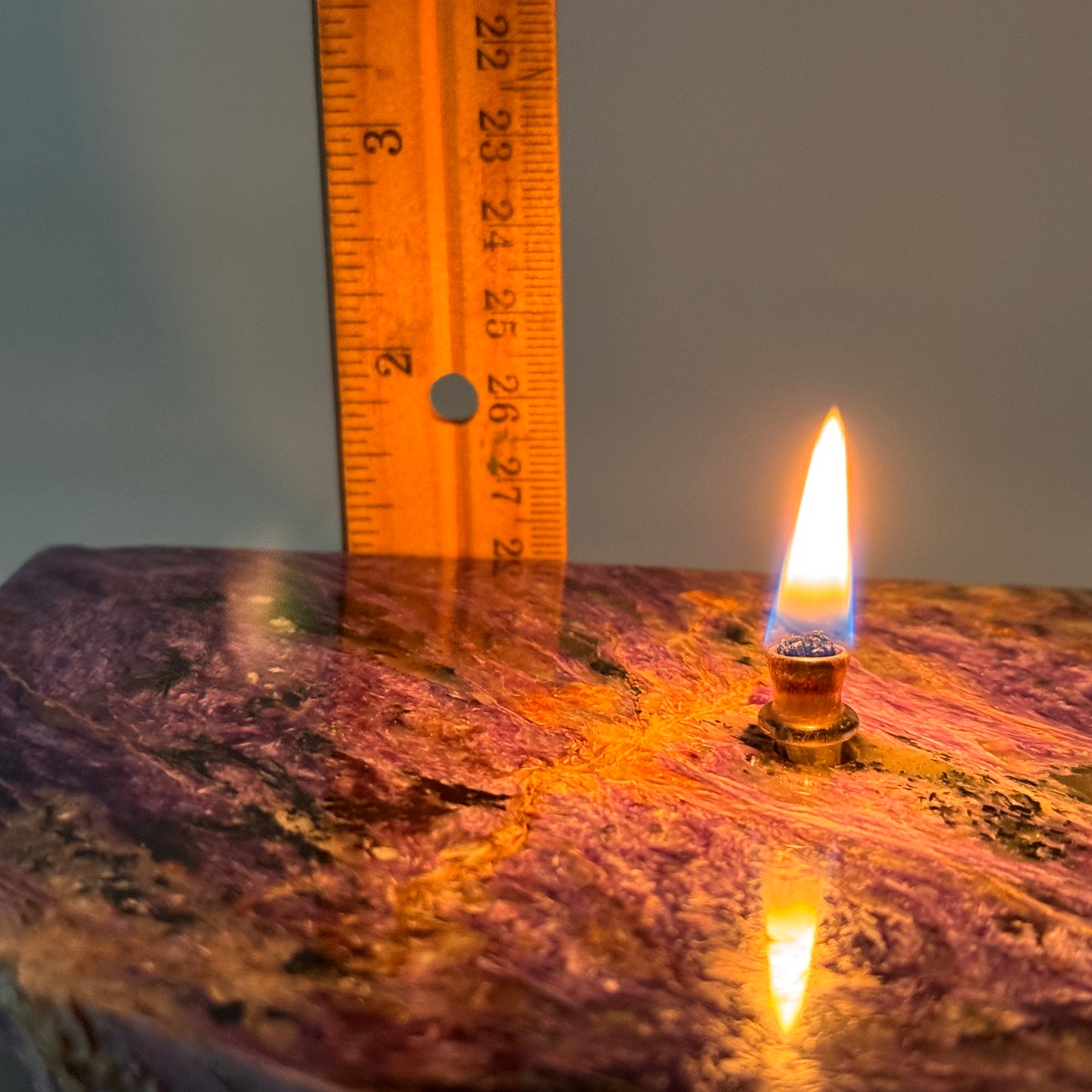 Charoite Rock Candle