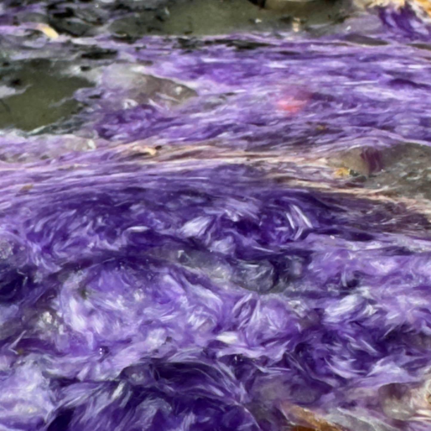 Charoite Rock Candle