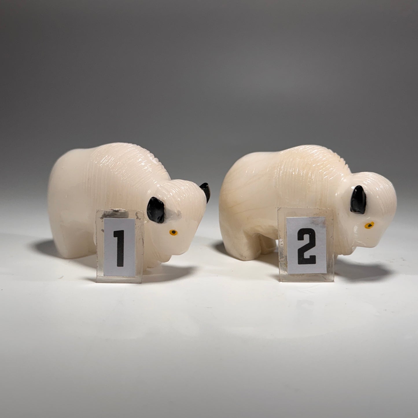 Alabaster Buffalo - 3x2 inches