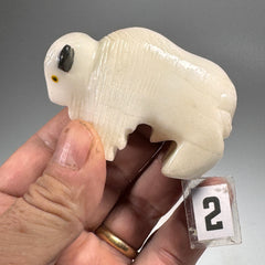 Alabaster Buffalo - 3x2 inches
