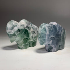 Fluorite Buffalo Fetish - 3.25x2.25 Inches