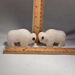 Alabaster Buffalo - 3x2 inches