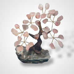 Gemstone Bonsai Tree - Rose Quartz