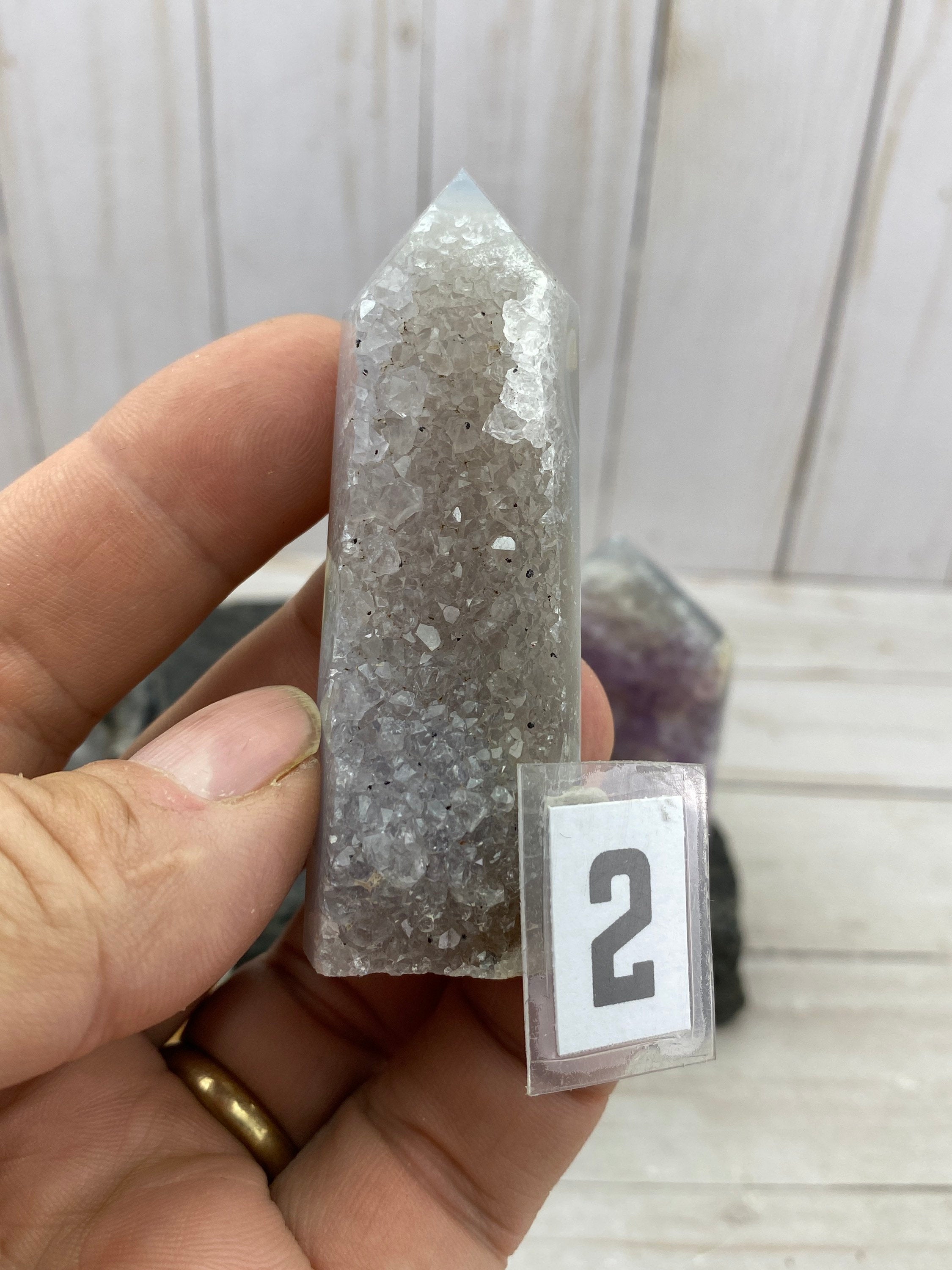 Small Druzy Agate Tower YOU PICK