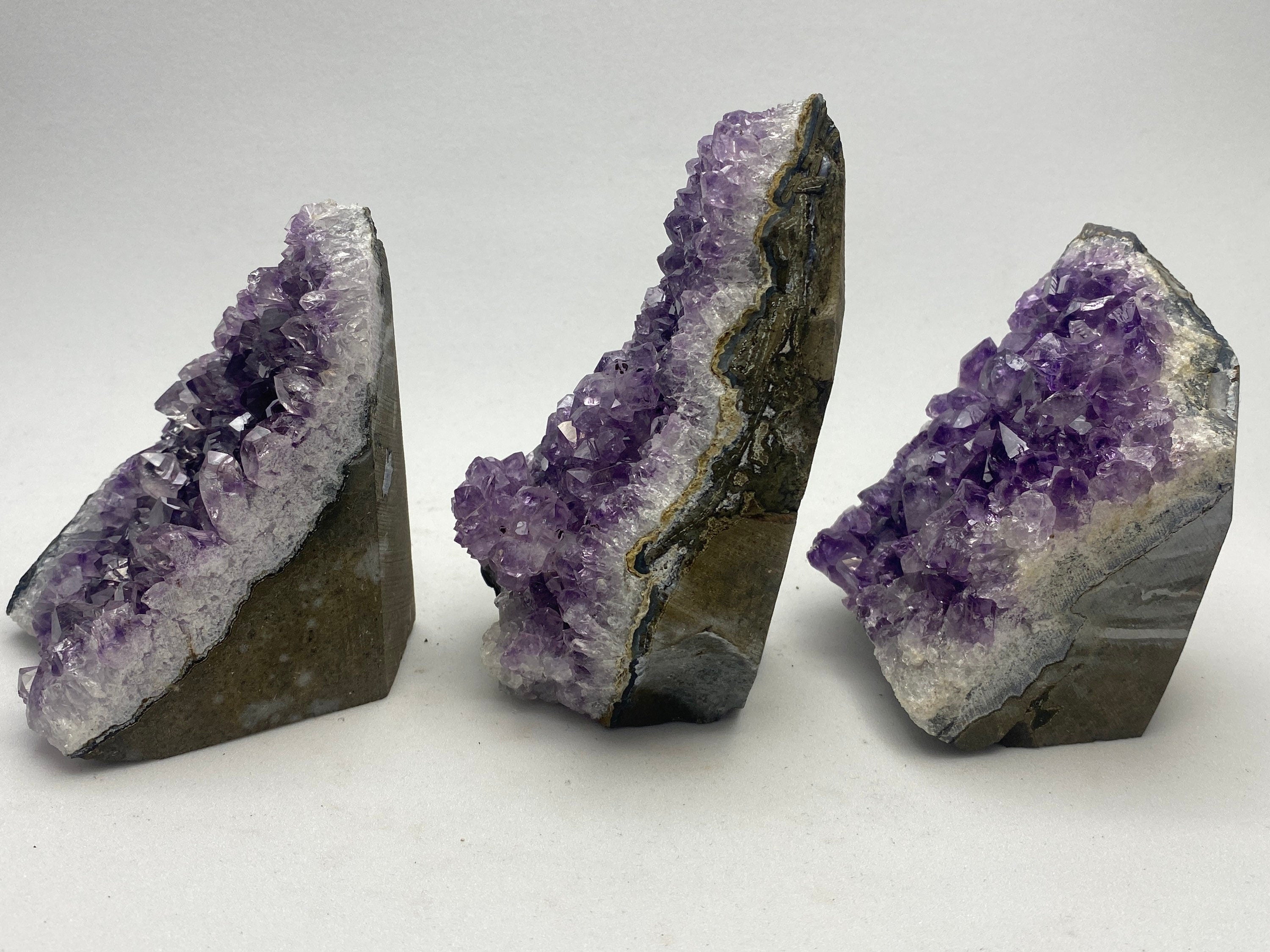 [shopname] - Cut Base Amethyst geode cluster, 1-1.5lb, rock decor