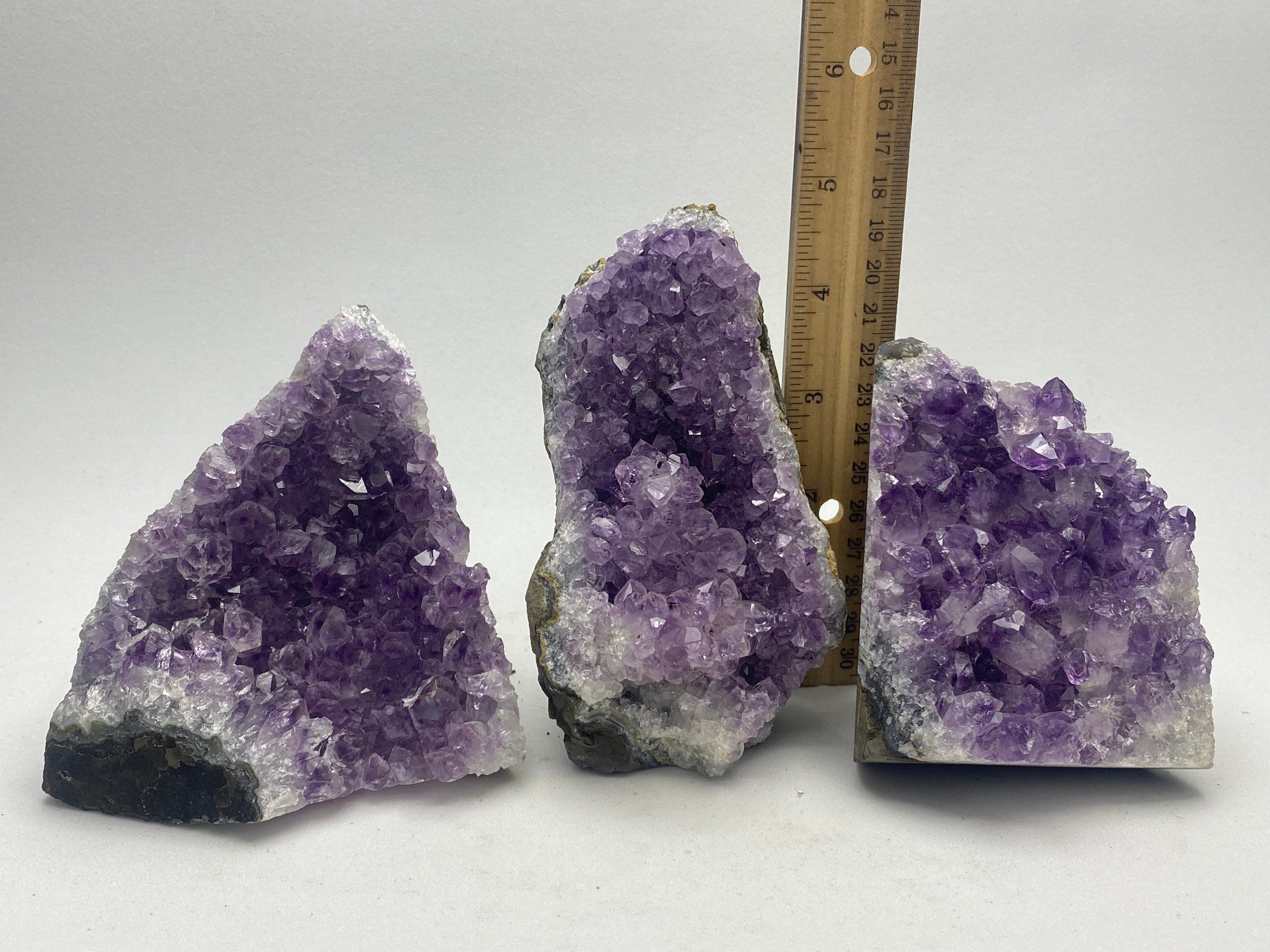 [shopname] - Cut Base Amethyst geode cluster, 1-1.5lb, rock decor