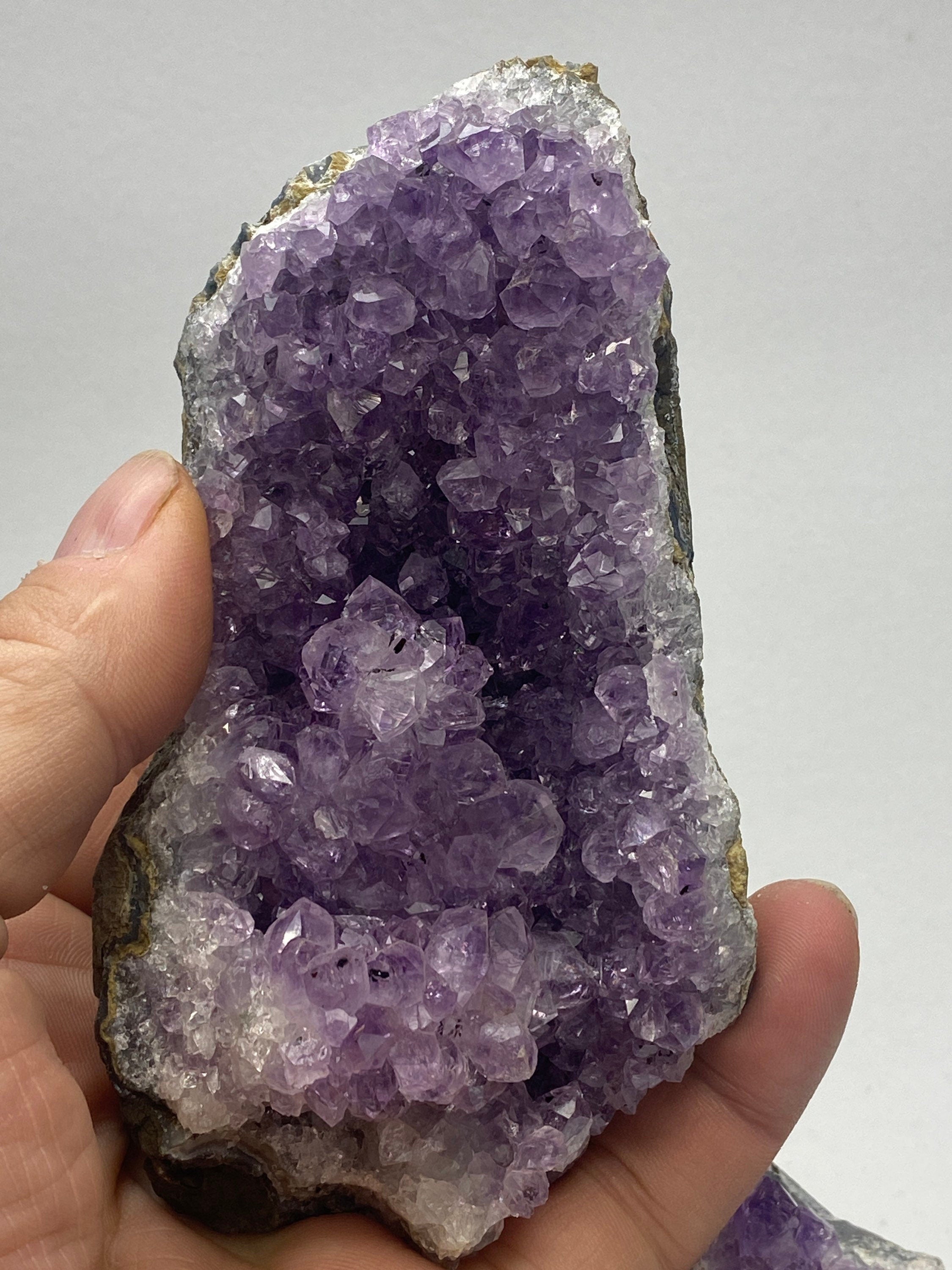 [shopname] - Cut Base Amethyst geode cluster, 1-1.5lb, rock decor