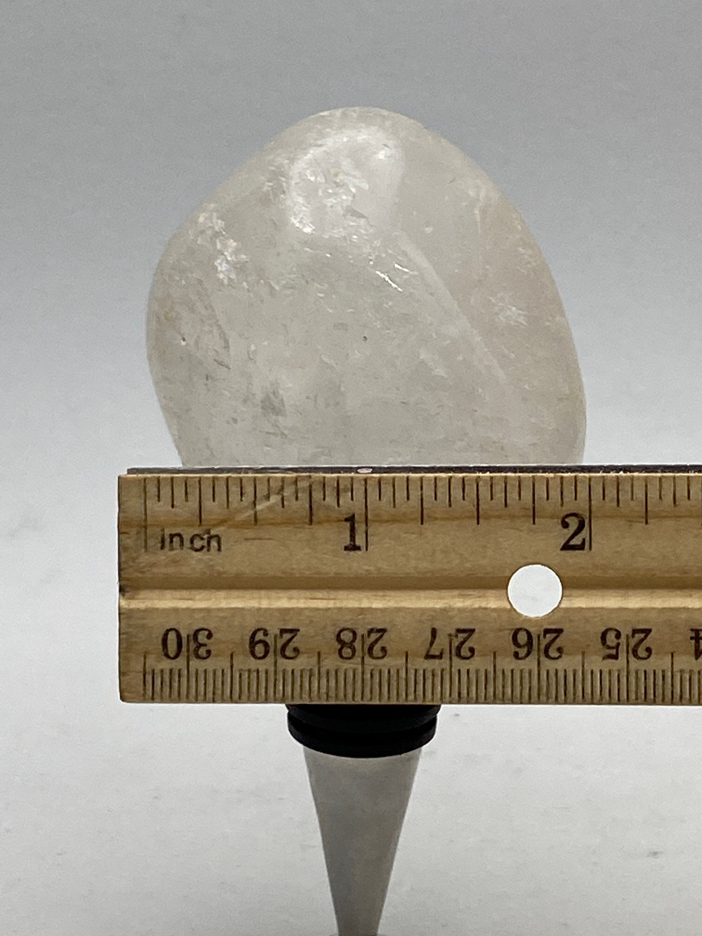 [shopname] - Wine bottle stopper made from tumbled quartz, rock decor