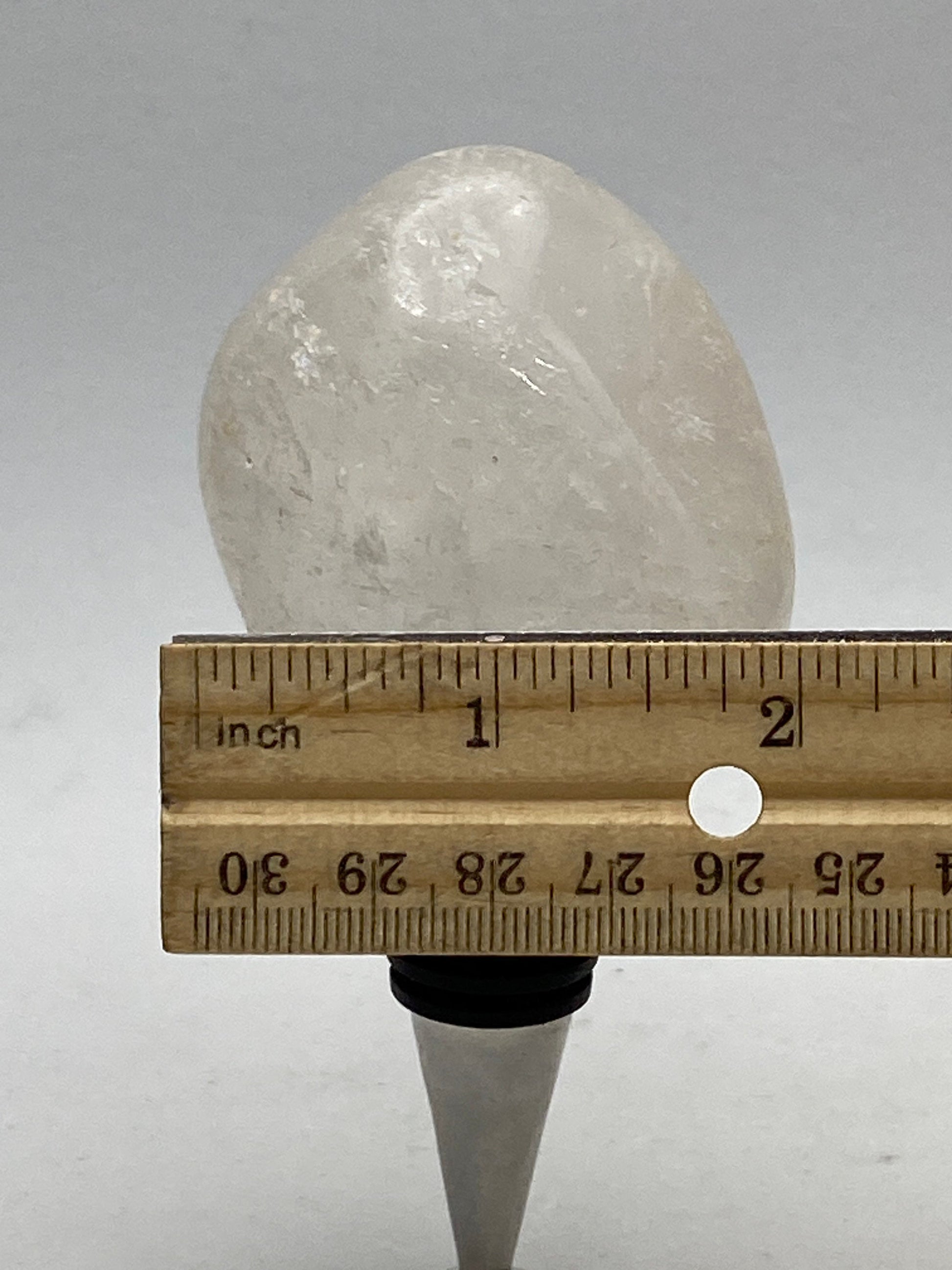 [shopname] - Wine bottle stopper made from tumbled quartz, rock decor