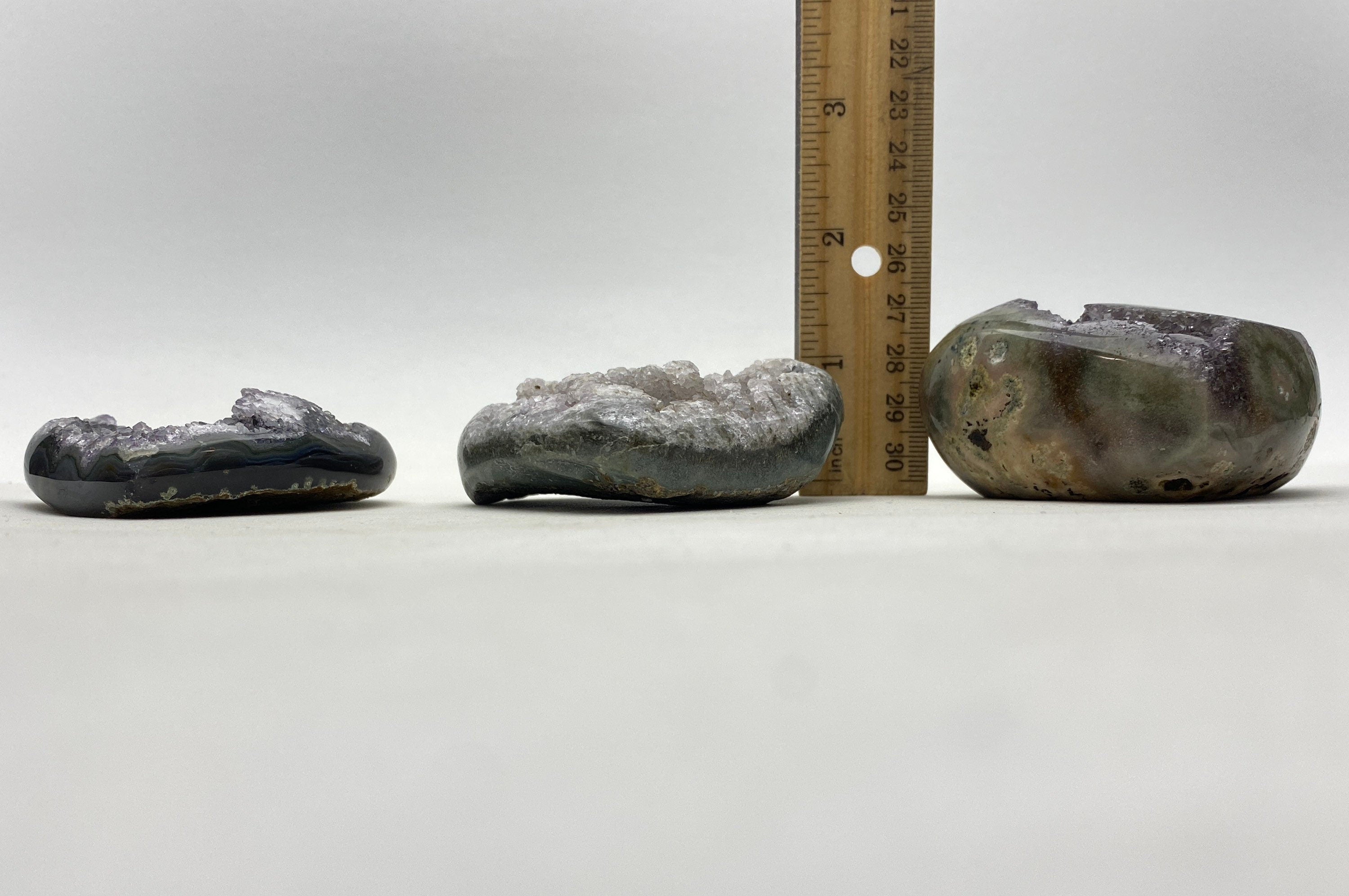 [shopname] - Heart-shaped Amethyst carving, rock decor