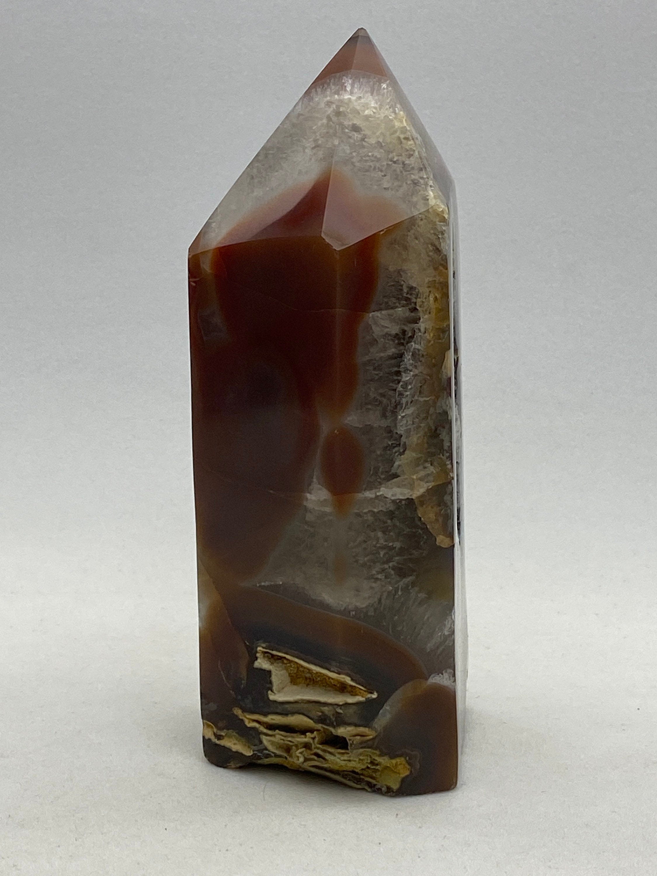 [shopname] - Agate geode obelisk, rock decor