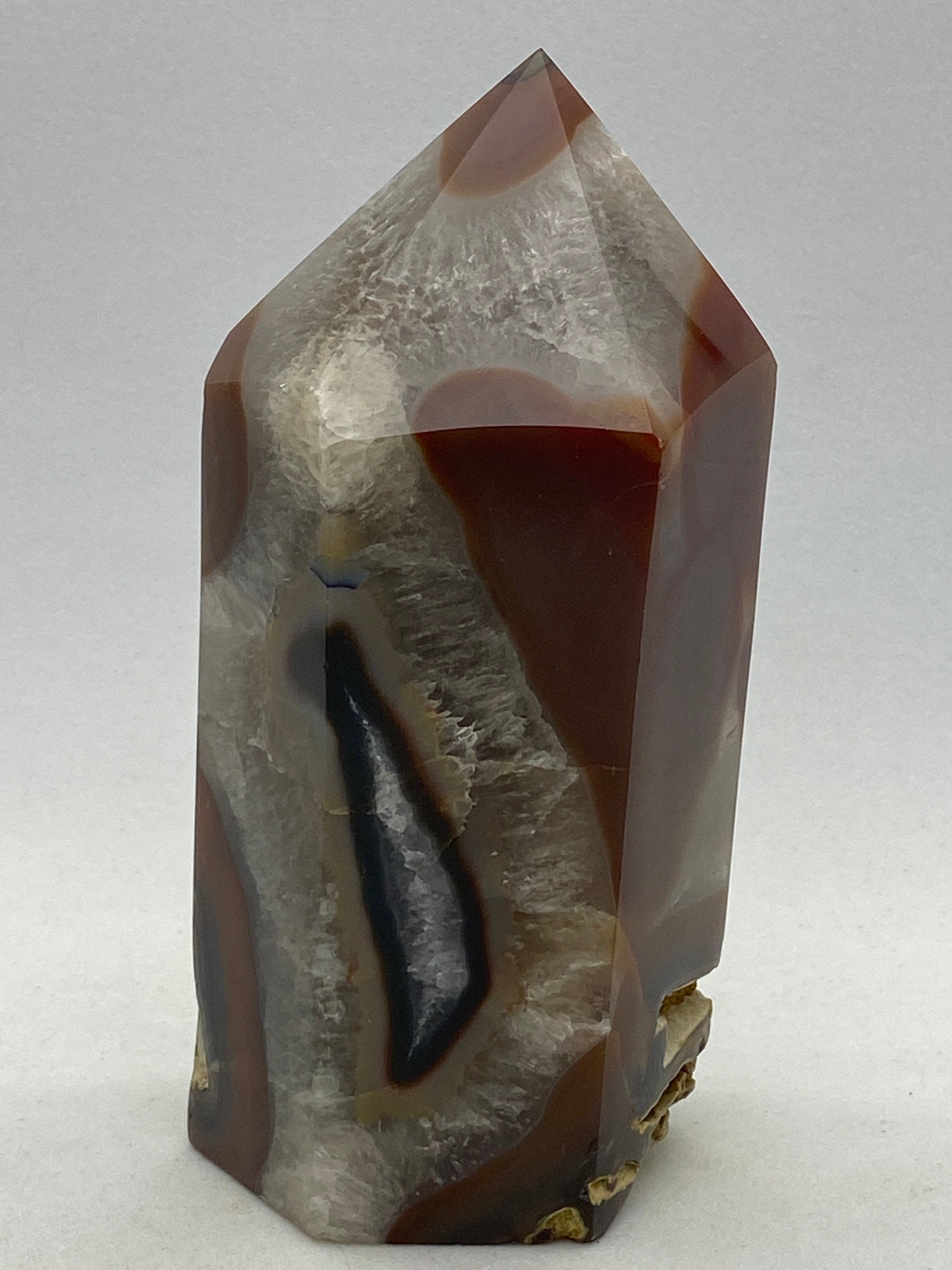 [shopname] - Agate geode obelisk, rock decor