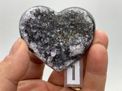 [shopname] - Heart-shaped Amethyst carving, rock decor