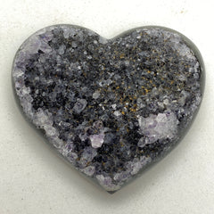 [shopname] - Heart-shaped Amethyst carving, rock decor