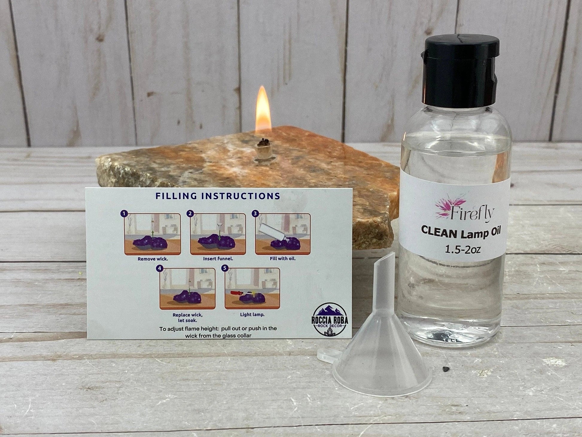[shopname] - Orchid Calcite Rock Oil Lamp Gift Box, rock decor