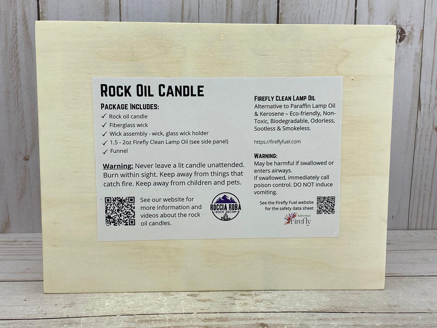 [shopname] - Hematite Rock Candle Gift Box, rock decor