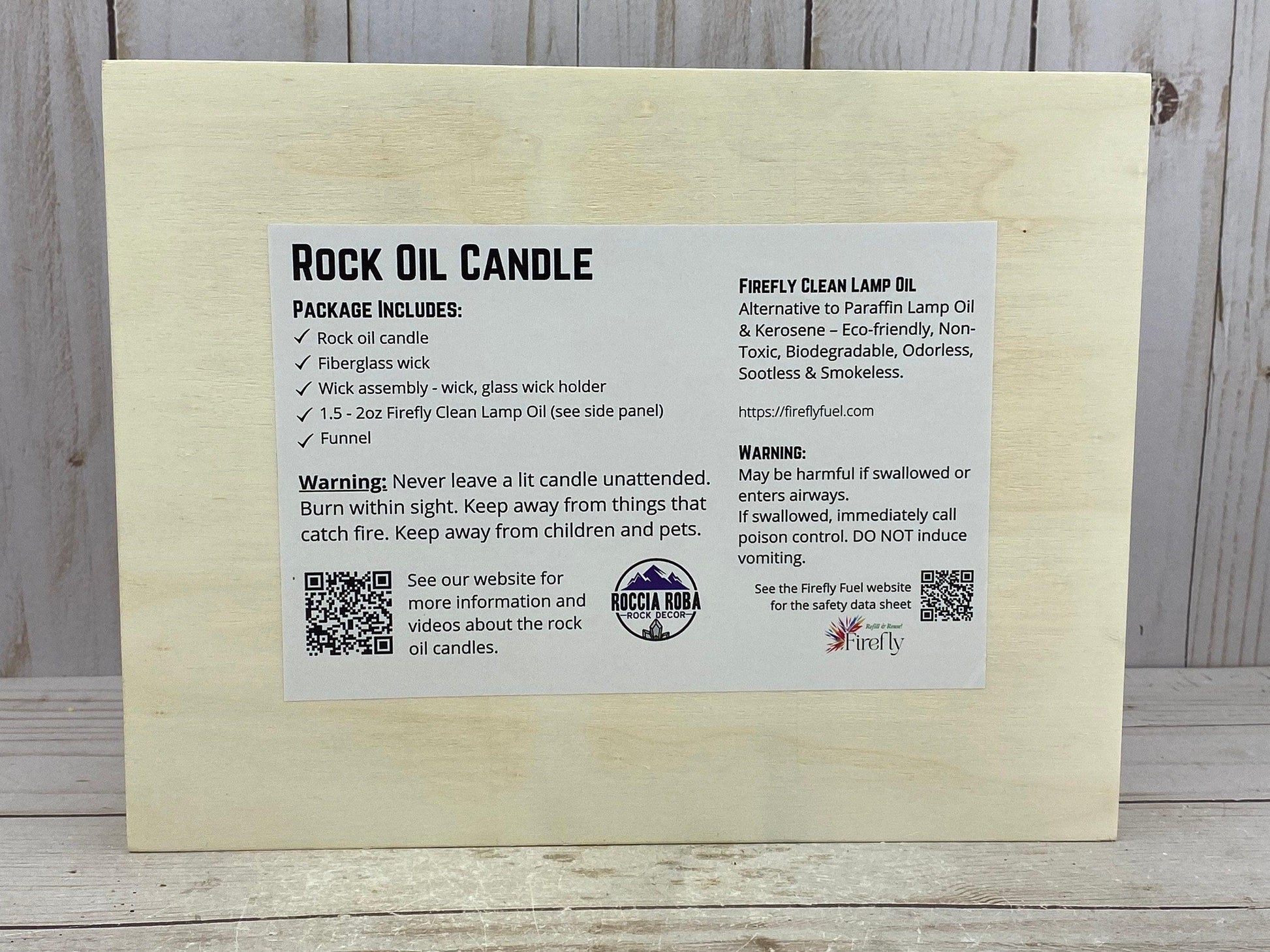 [shopname] - Hematite Rock Candle Gift Box, rock decor