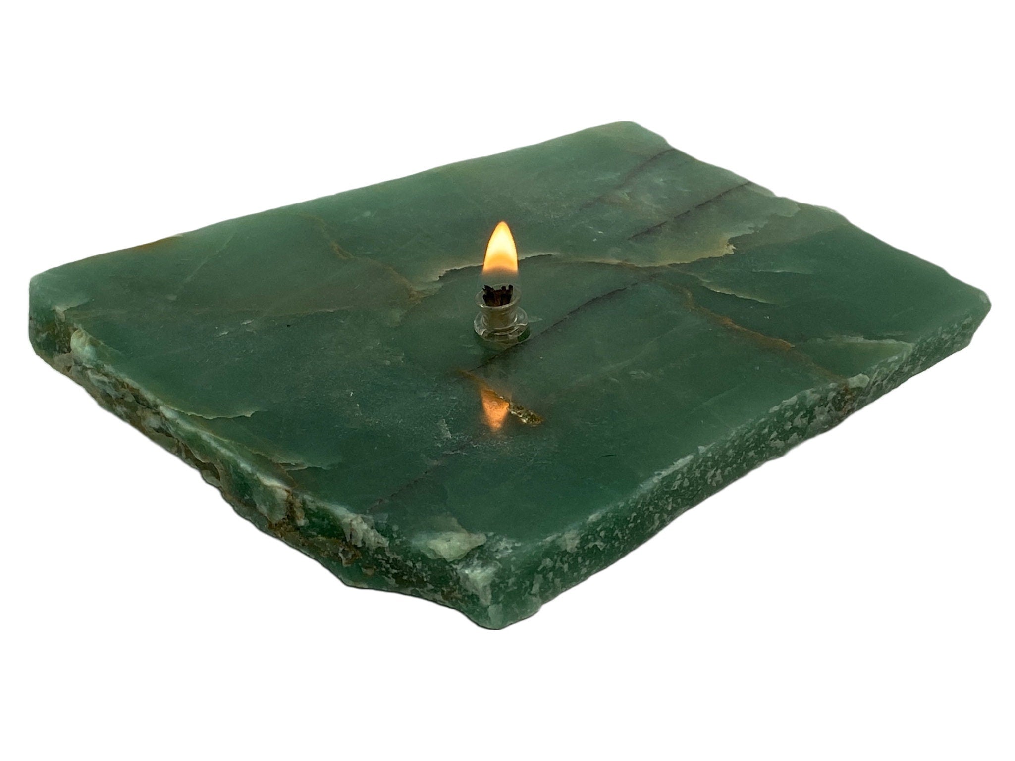 Rock Candle gift box - green quartz