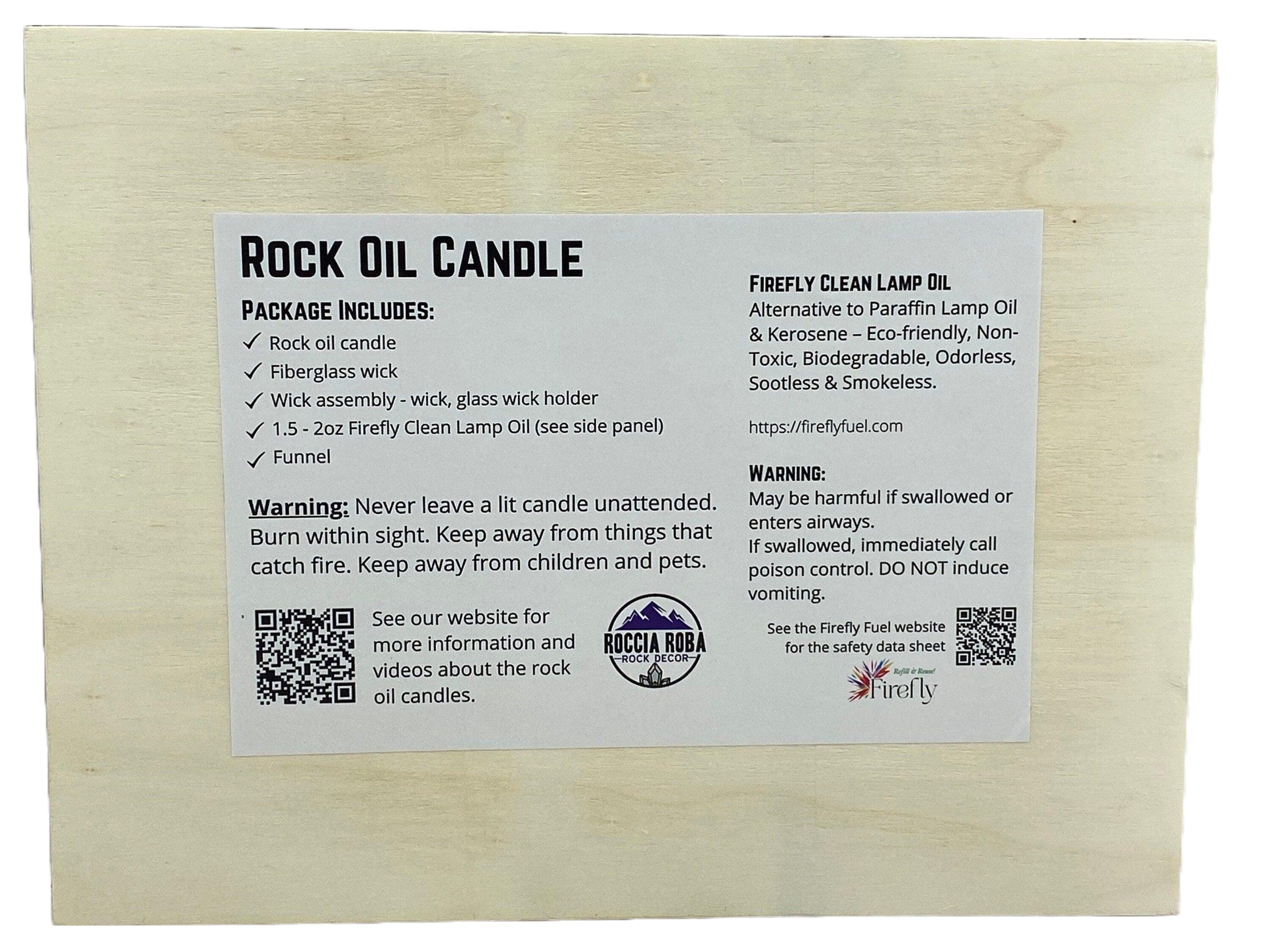 [shopname] - Sunstone Rock Oil Candle Gift Box, rock decor