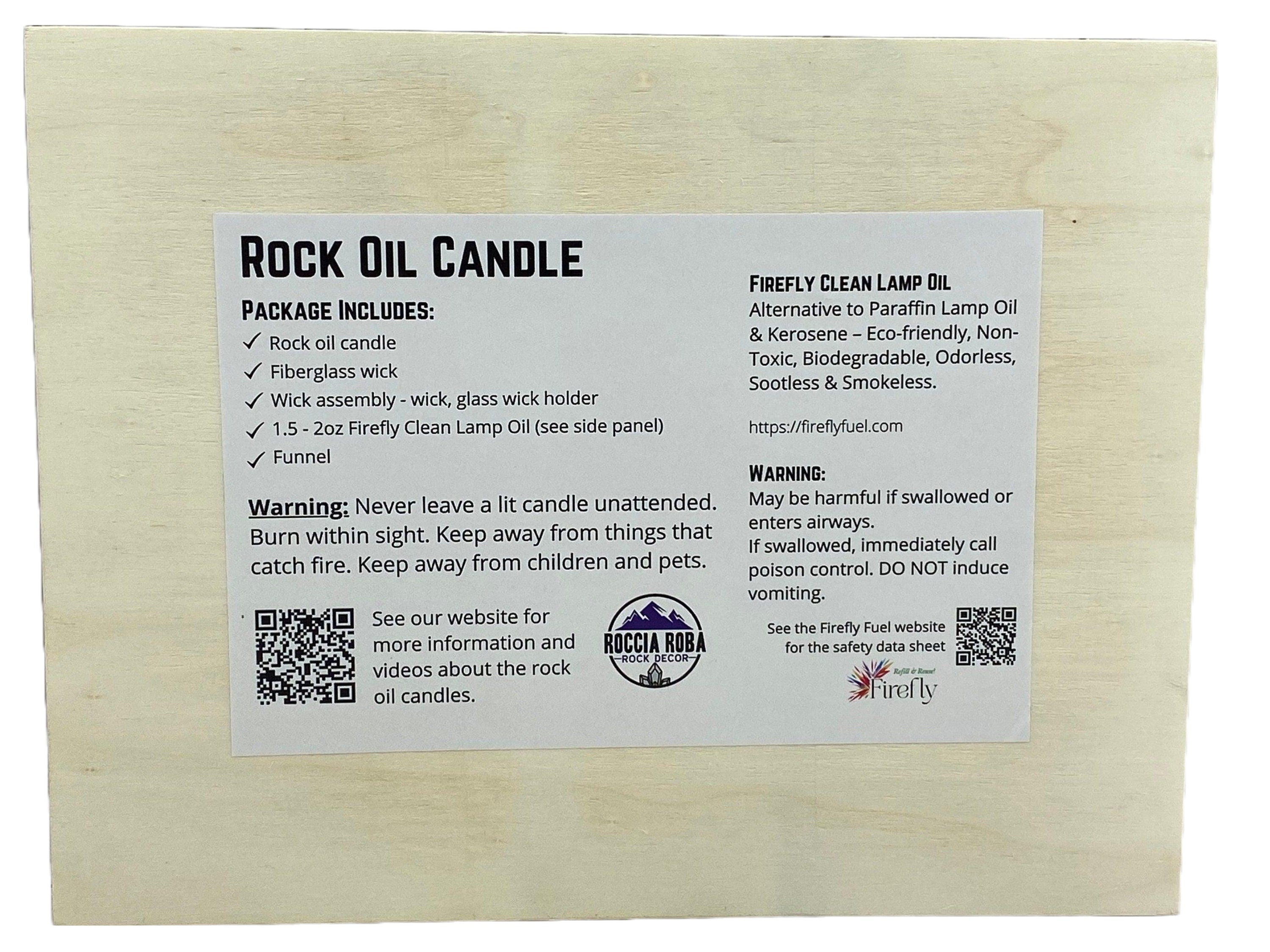 [shopname] - Rock Candle gift box - Crazy Lace Agate, rock decor