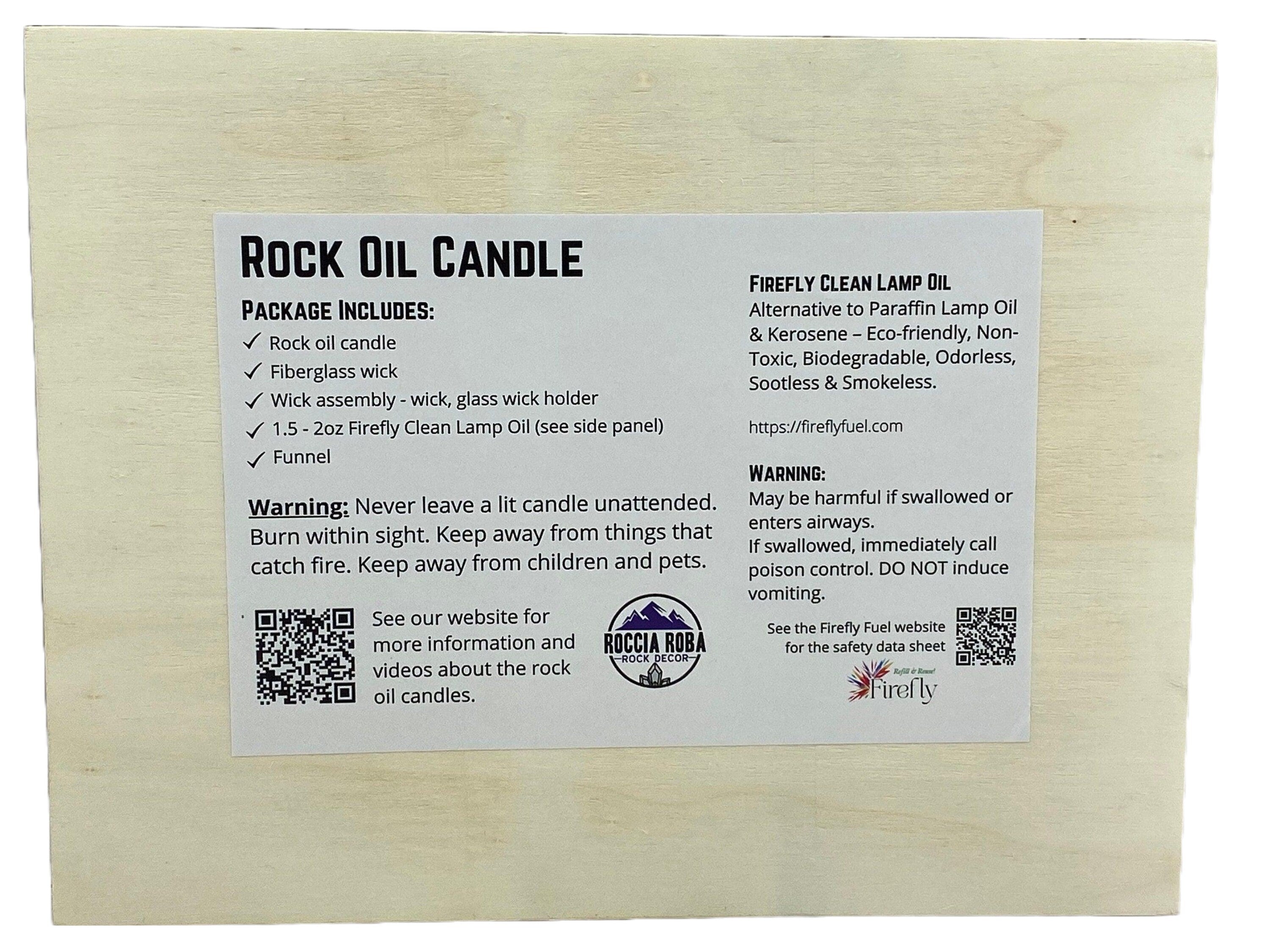 Rock Candle gift box - Petrified Wood