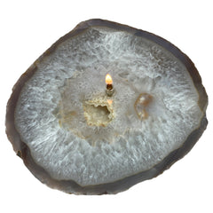 Rock Candle gift box - Brazilian Agate Slab