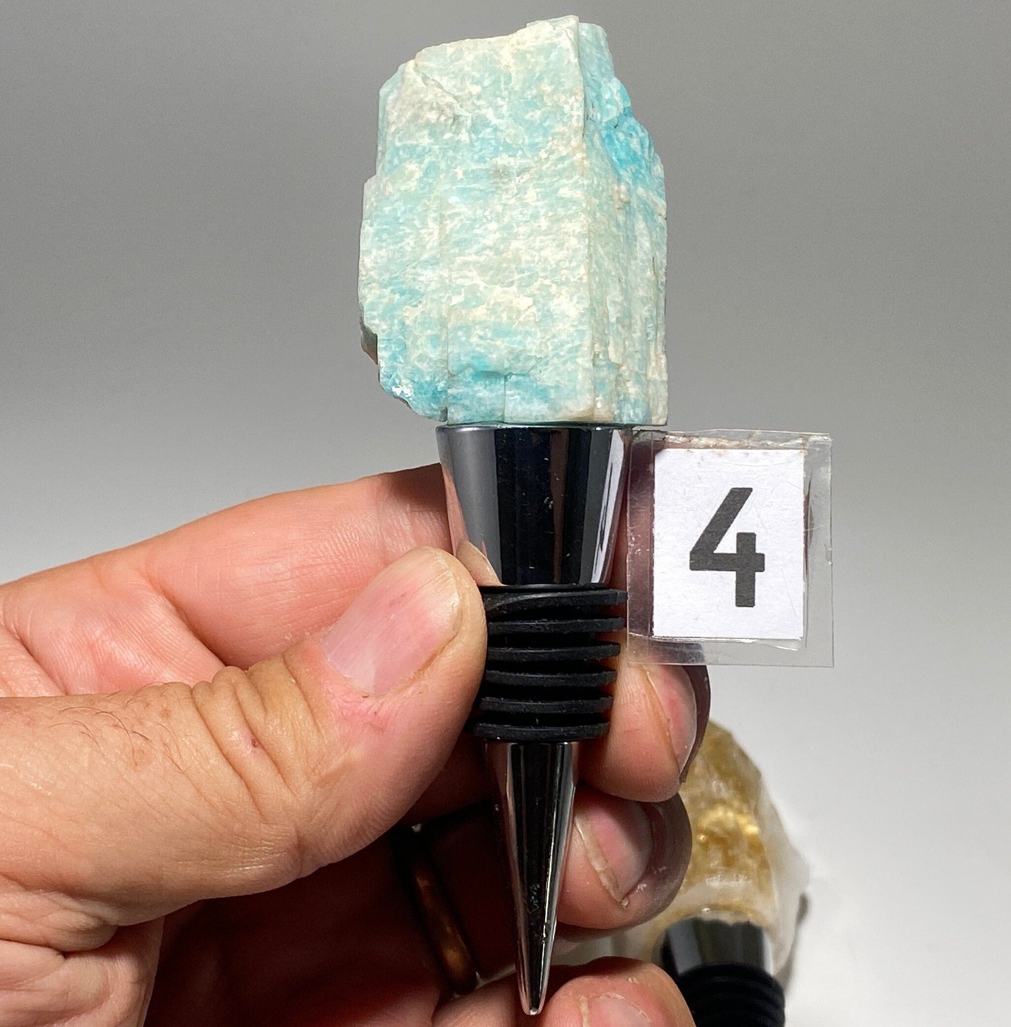 [shopname] - Crystal Bottle Stopper, rock decor