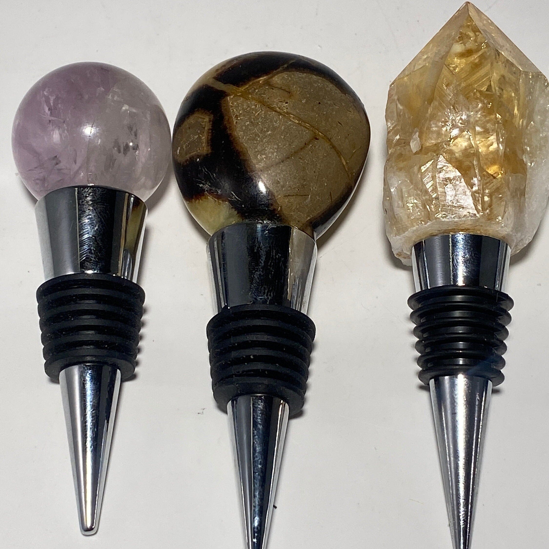 [shopname] - Crystal Bottle Stopper, rock decor