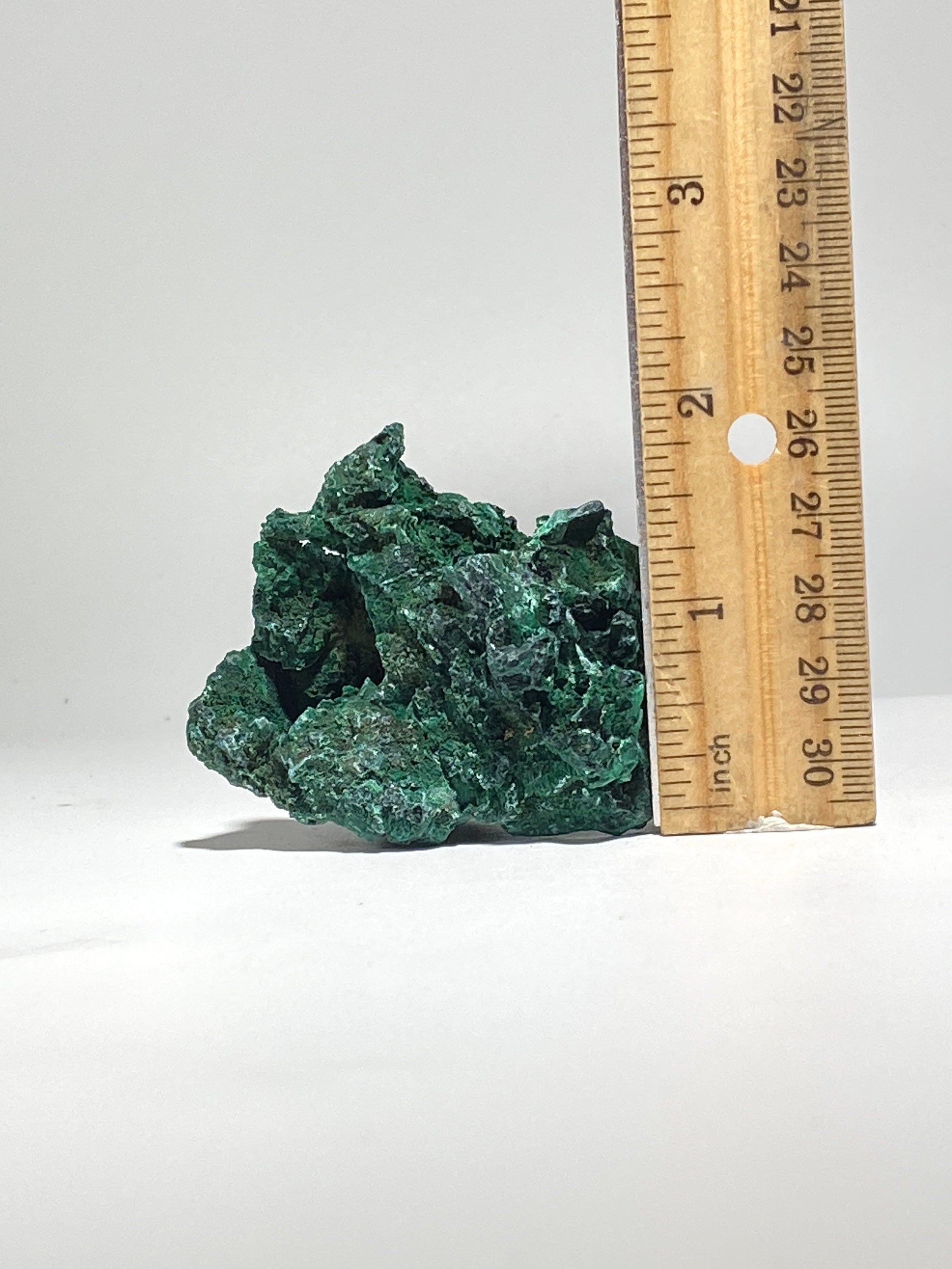 Raw, Fibrous Malachite