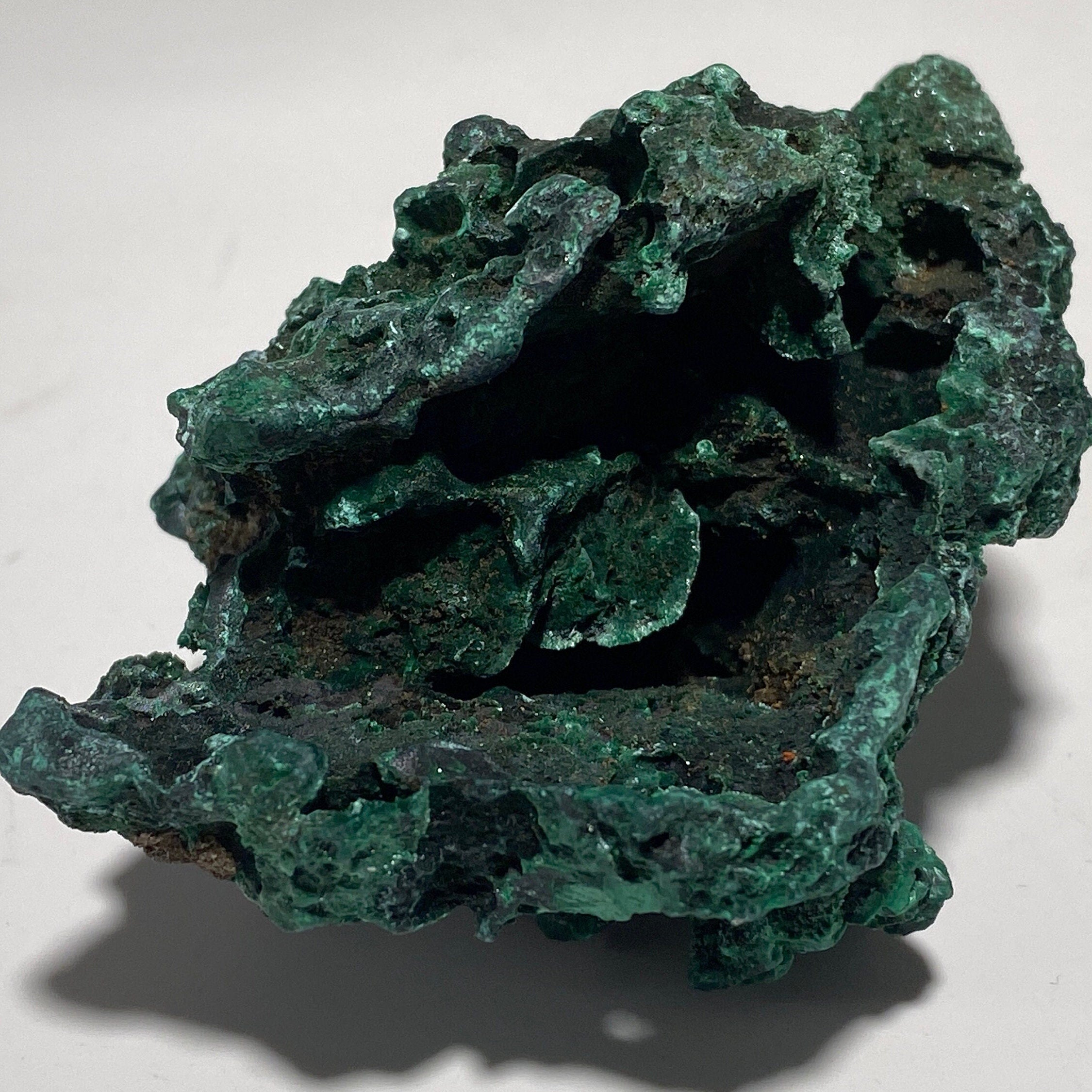 Raw, Fibrous Malachite