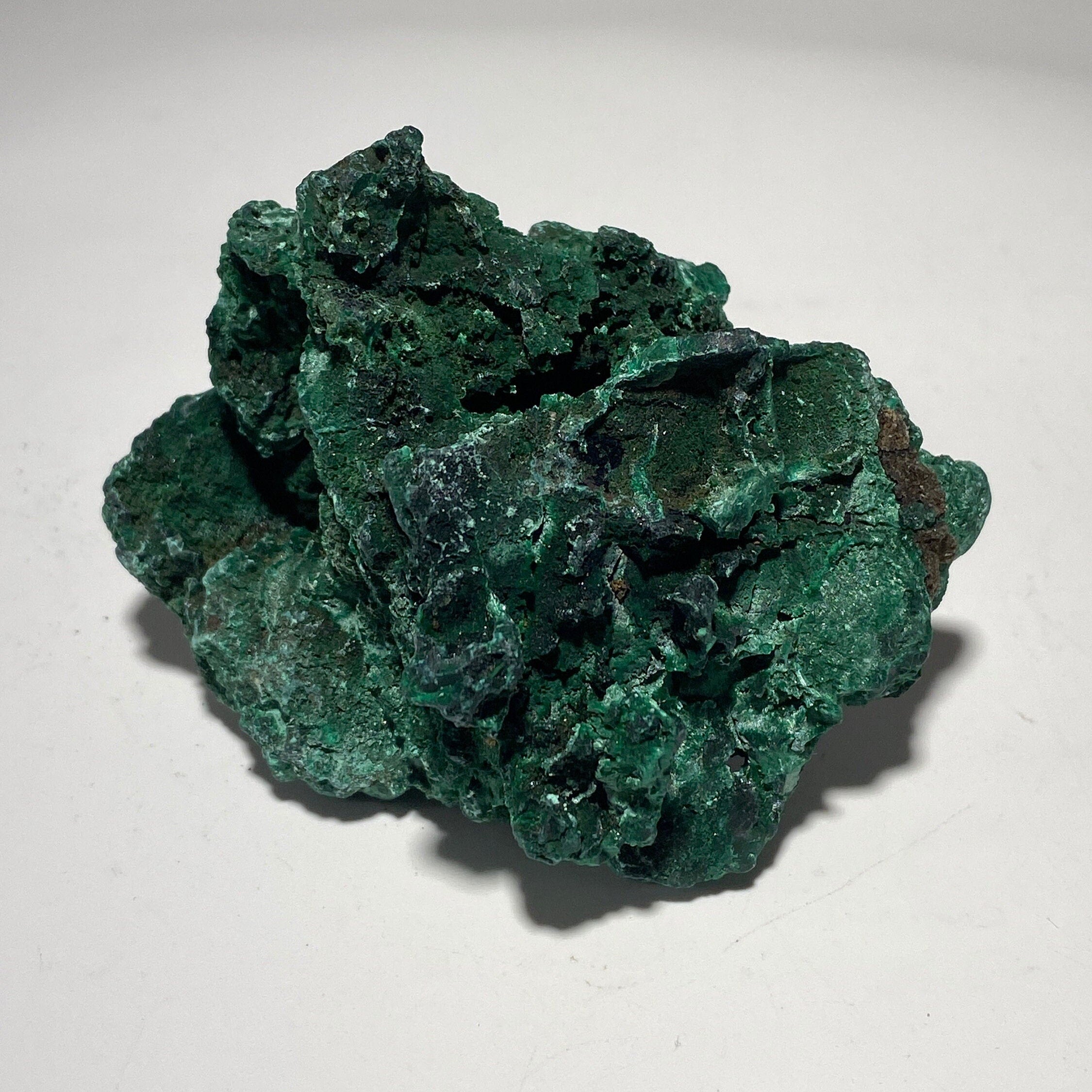 Raw, Fibrous Malachite