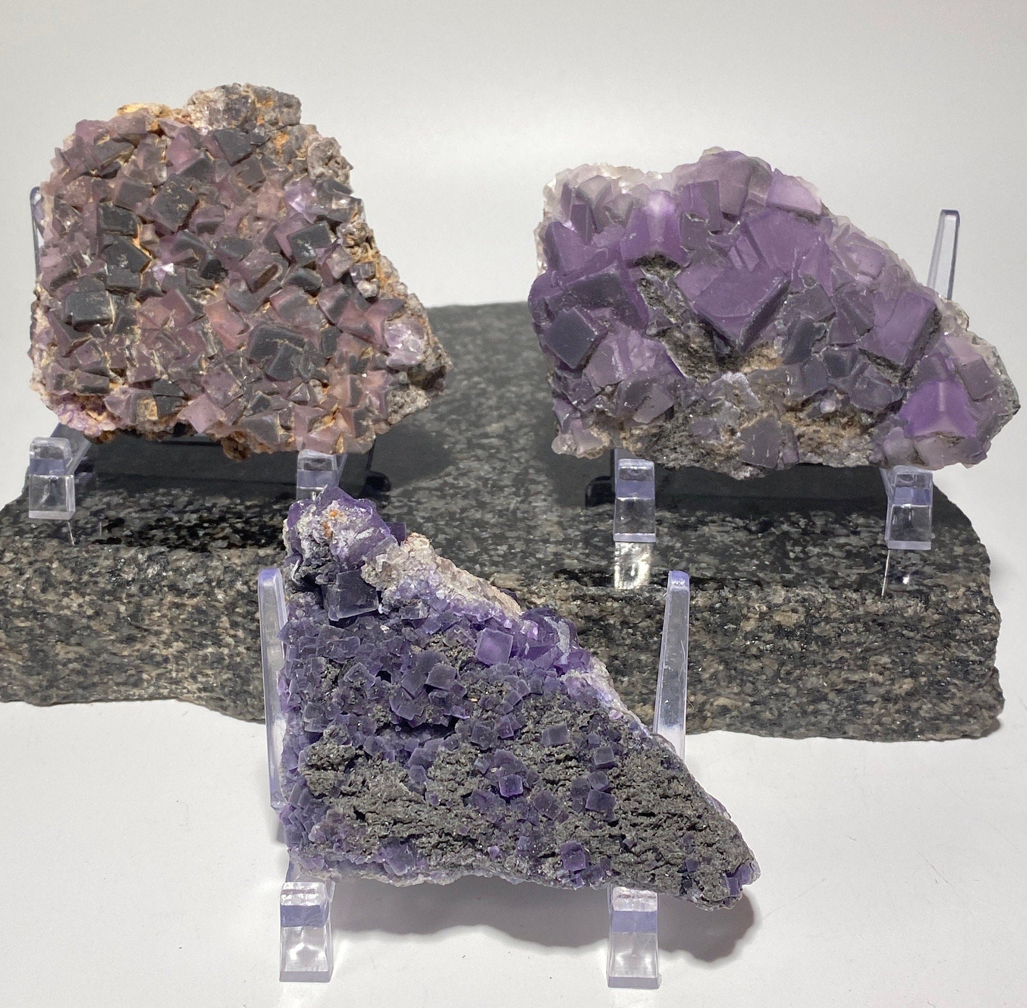 [shopname] - Purple fluorite specimen, YOUR CHOICE, rock decor
