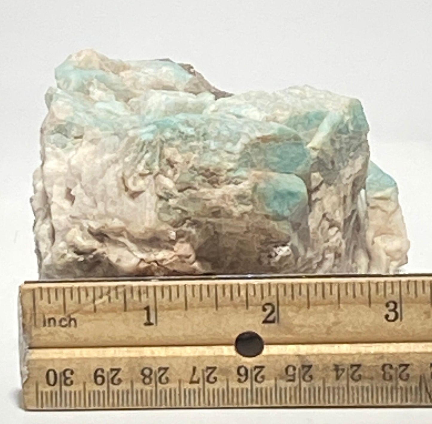 [shopname] - Colorado Amazonite Rock Candle with smoky quartz, rock decor