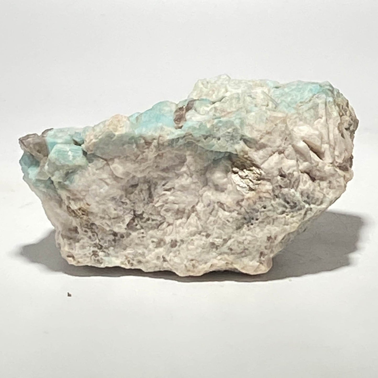 [shopname] - Colorado Amazonite Rock Candle with smoky quartz, rock decor